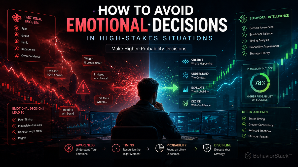 How to Avoid Emotional Decisions in High-Stakes Situations